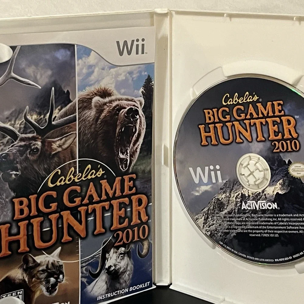 Wii Games Cabela's Big Game Hunter 2010 Nintendo Rock Band 2 Smack Down Raw 2008